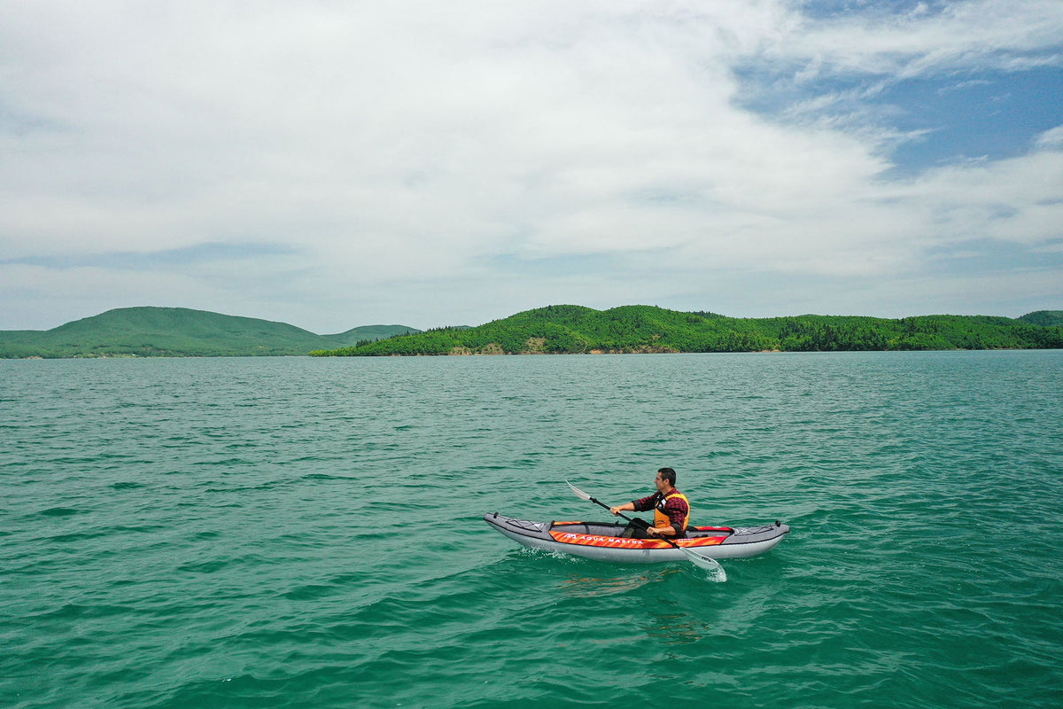 Aqua Marina MEMBA 10'10" Inflatable Touring Kayak | Solo, Drop-Stitch Floor, 242 lbs Payload