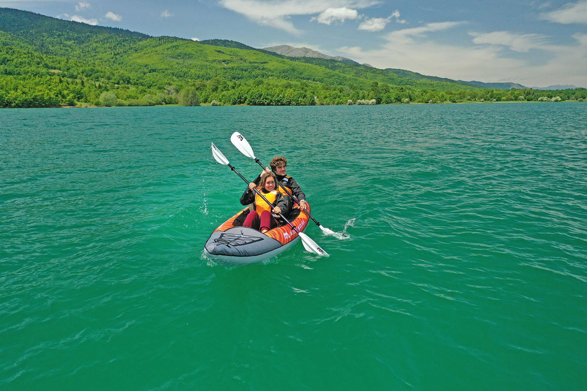 Aqua Marina MEMBA 12'10" Inflatable Touring Kayak | Tandem, Drop-Stitch Floor, 396 lbs Payload