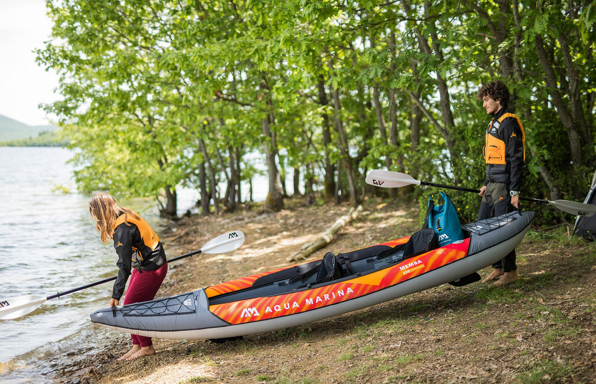 Aqua Marina MEMBA 12'10" Inflatable Touring Kayak | Tandem, Drop-Stitch Floor, 396 lbs Payload