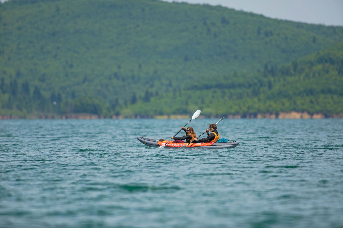 Aqua Marina MEMBA 12'10" Inflatable Touring Kayak | Tandem, Drop-Stitch Floor, 396 lbs Payload
