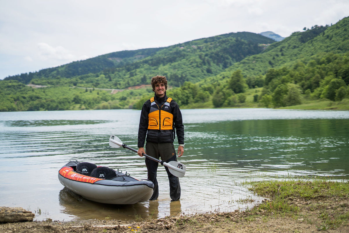 Aqua Marina MEMBA 12'10" Inflatable Touring Kayak | Tandem, Drop-Stitch Floor, 396 lbs Payload
