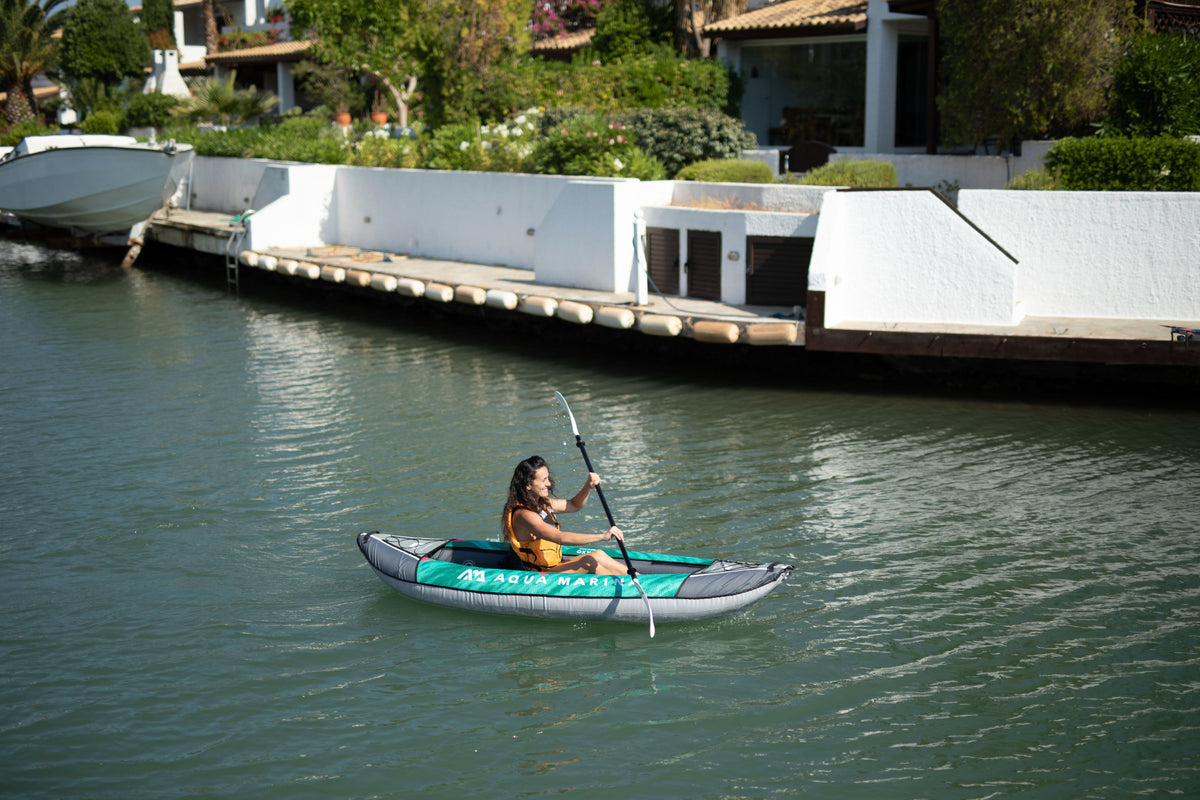 Aqua Marina LAXO 9'4" Inflatable Recreational Kayak | 1-Person, 242 lbs Payload, AQUASHELL Hull
