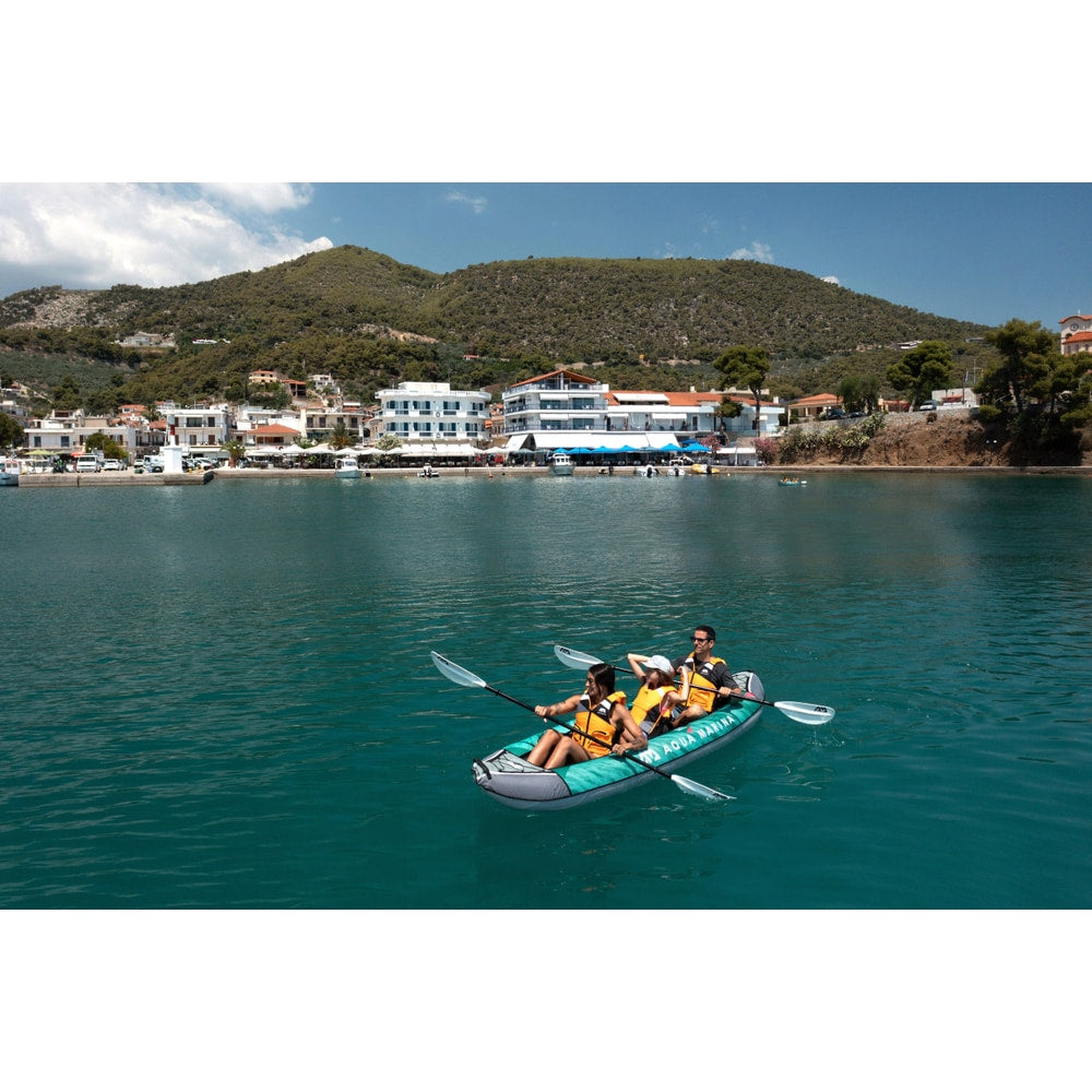 Aqua Marina LAXO 12'6" Inflatable Recreational Kayak | 2+1 Person, 462 lb Payload, AQUASHELL Hull