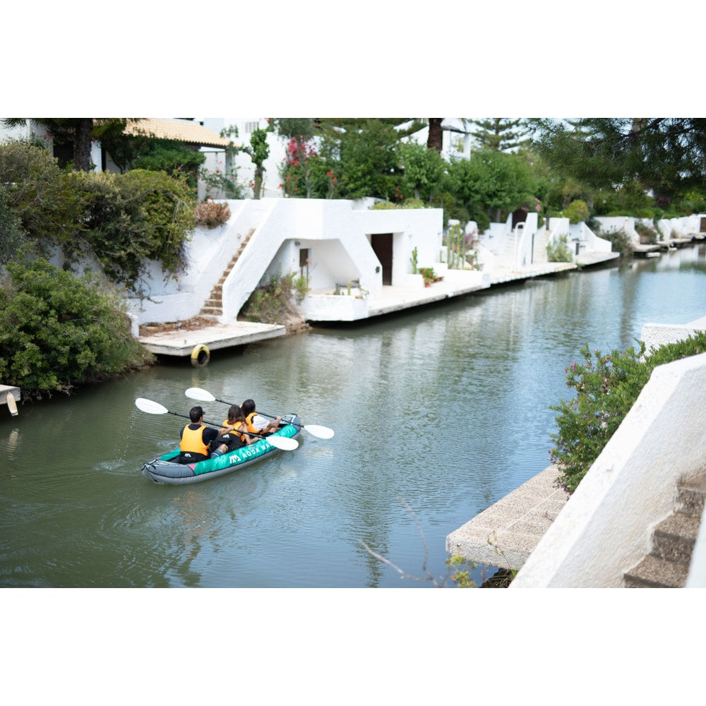 Aqua Marina LAXO 12'6" Inflatable Recreational Kayak | 2+1 Person, 462 lb Payload, AQUASHELL Hull
