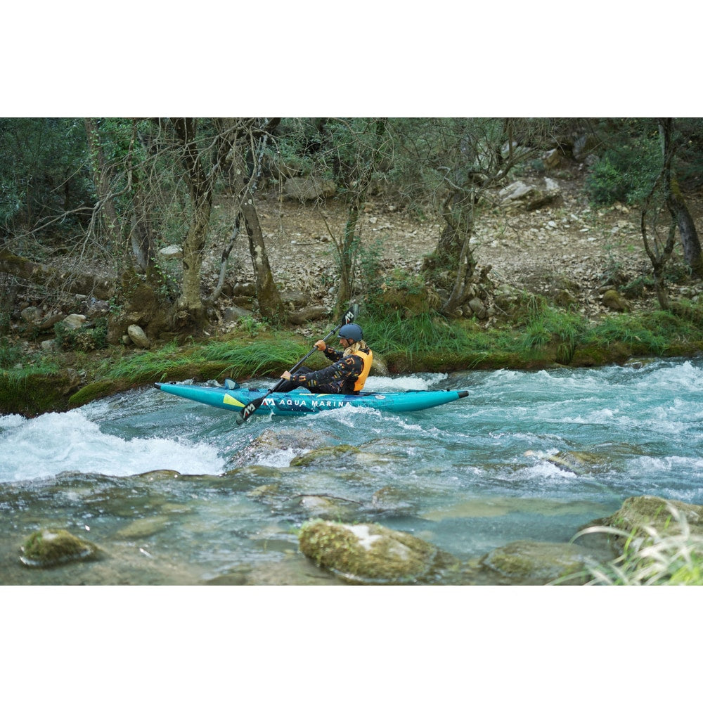 Aqua Marina STEAM 10'3" Inflatable Whitewater Kayak | 1-Person, Drop-Stitch Floor, Class III Ready