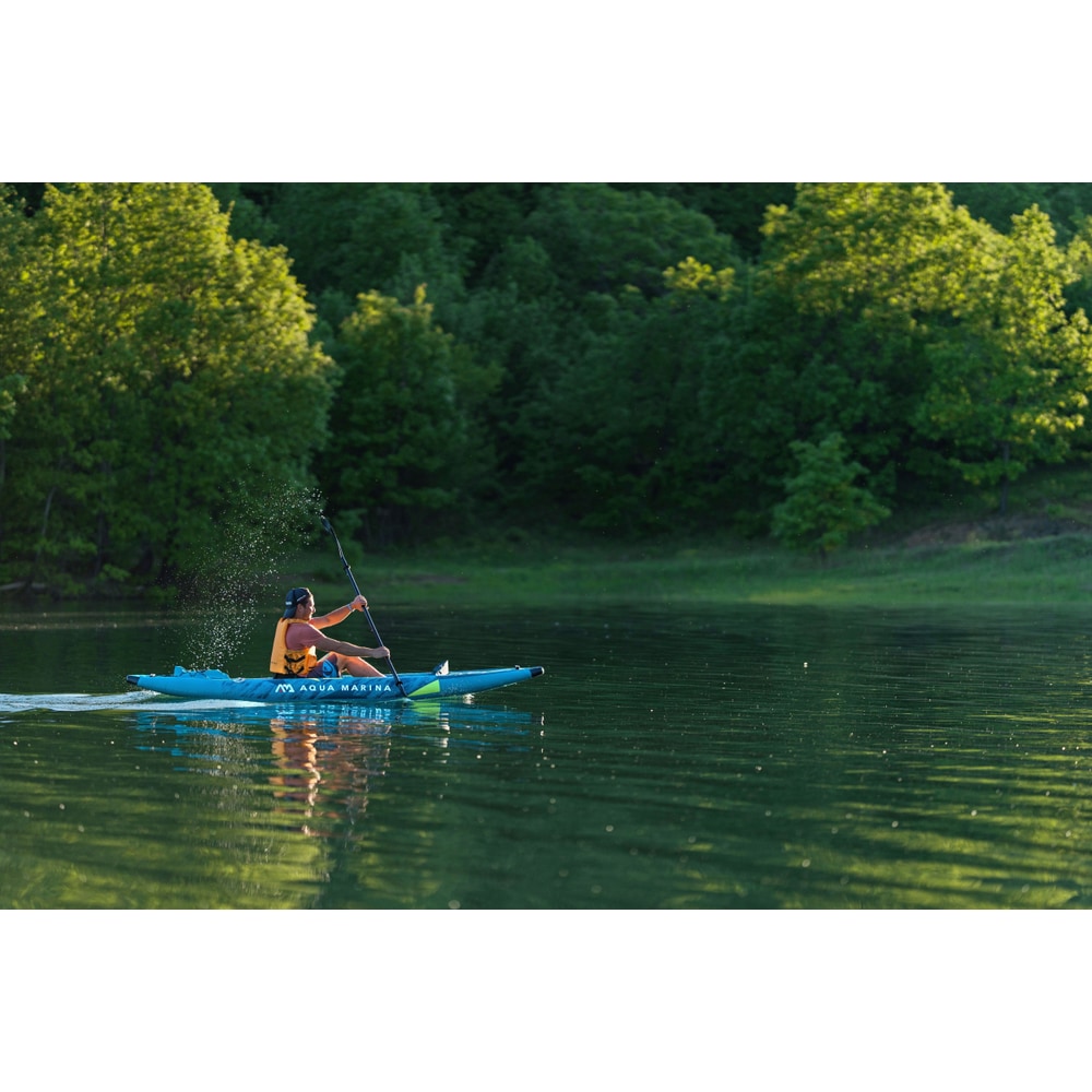 Aqua Marina STEAM 10'3" Inflatable Whitewater Kayak | 1-Person, Drop-Stitch Floor, Class III Ready