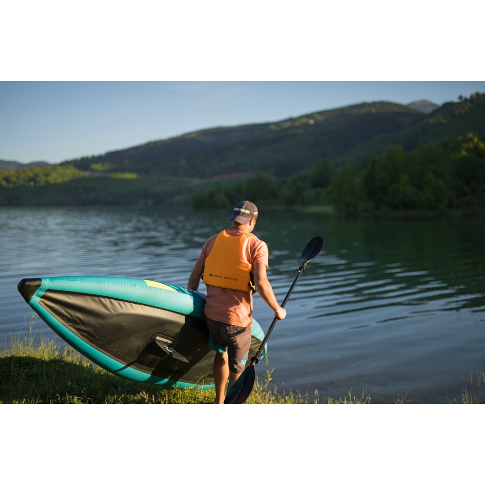 Aqua Marina STEAM 10'3" Inflatable Whitewater Kayak | 1-Person, Drop-Stitch Floor, Class III Ready