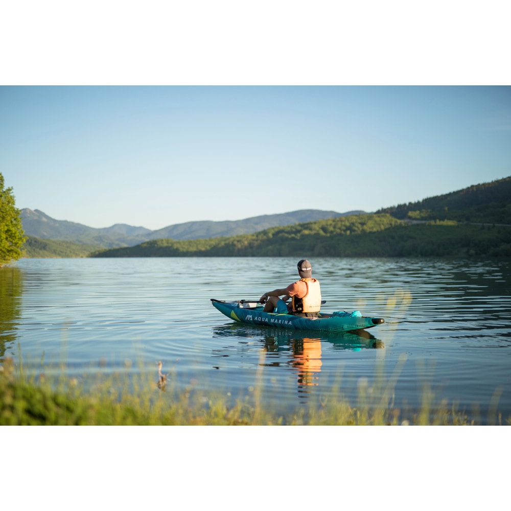 Aqua Marina STEAM 10'3" Inflatable Whitewater Kayak | 1-Person, Drop-Stitch Floor, Class III Ready
