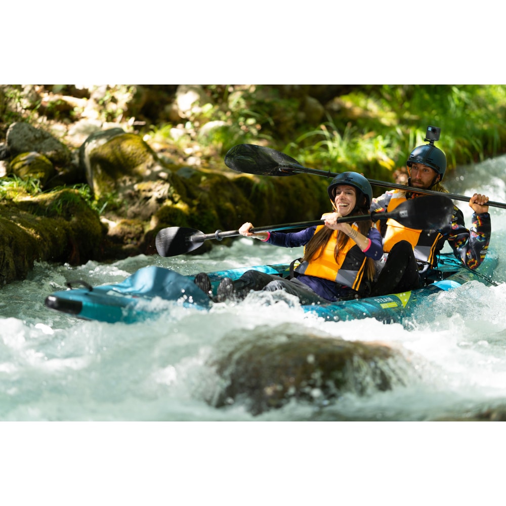 Aqua Marina STEAM 13'6" Inflatable Whitewater Kayak | 2-Person, Drop-Stitch Floor, 396 lb Payload