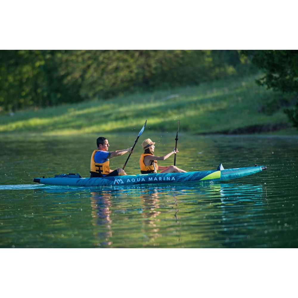 Aqua Marina STEAM 13'6" Inflatable Whitewater Kayak | 2-Person, Drop-Stitch Floor, 396 lb Payload