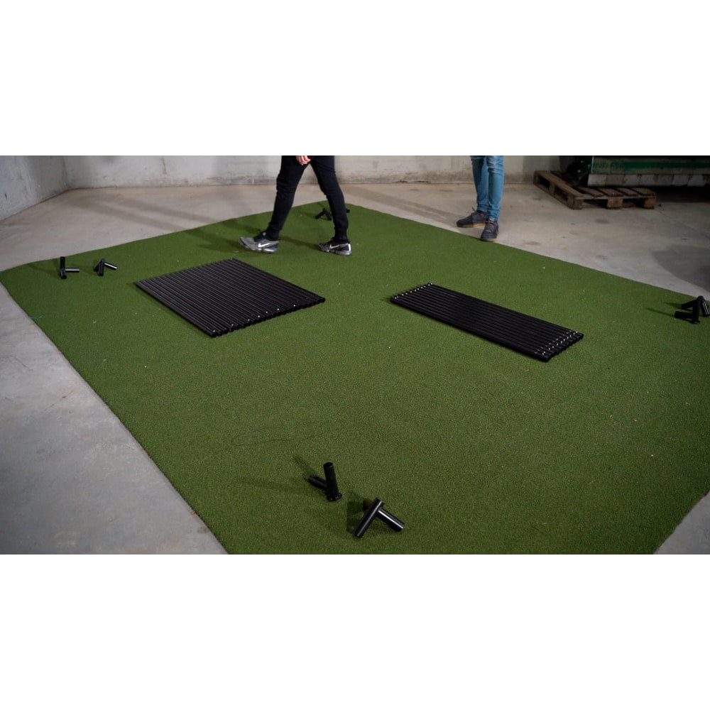 GolfBays SimBox Golf Simulator Enclosure | 7 Sizes, PRO+ Impact Screen & Frame, Side Barriers Included