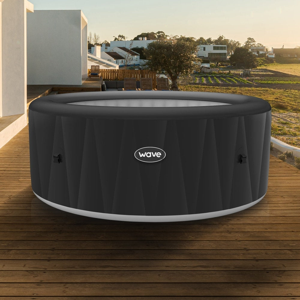 Wave Atlantic 4/6-Person Inflatable Hot Tub | Built-In 1800W Heater, Up to 130 Bubble Jets, 104°F Max