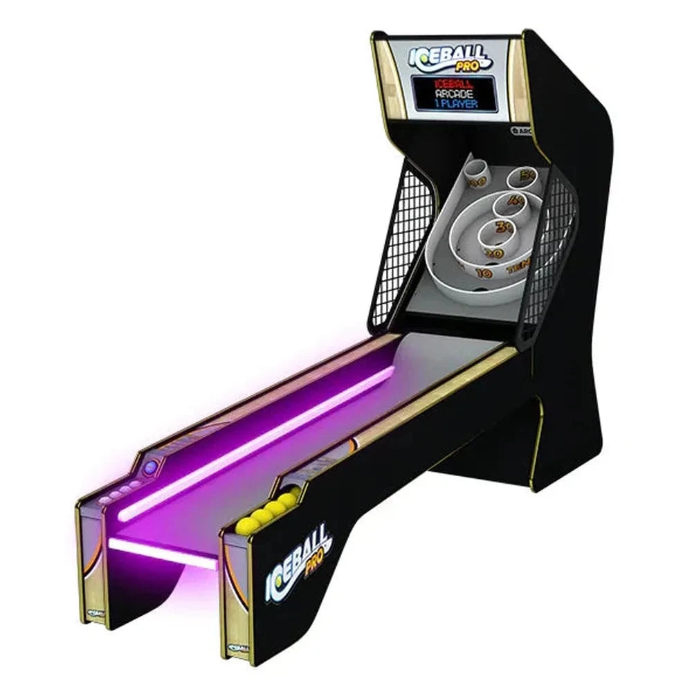 ICE Ice Ball Pro Alley Roller Arcade Game | Skee-Ball Style, RGB LED Lighting, 27 Color Combinations
