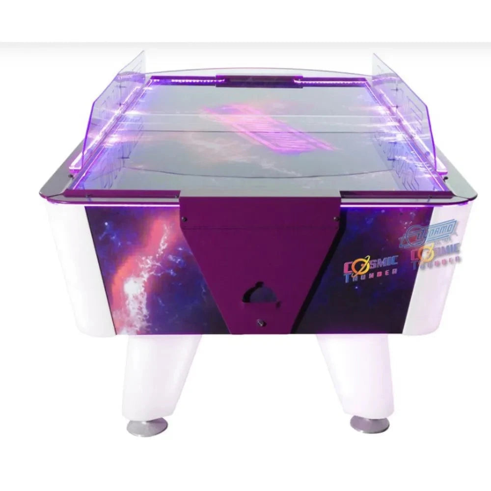 Dynamo Cosmic Thunder 7-Foot LED Air Hockey Table | Backlit Rails, Electronic Scoring, Sound Effects