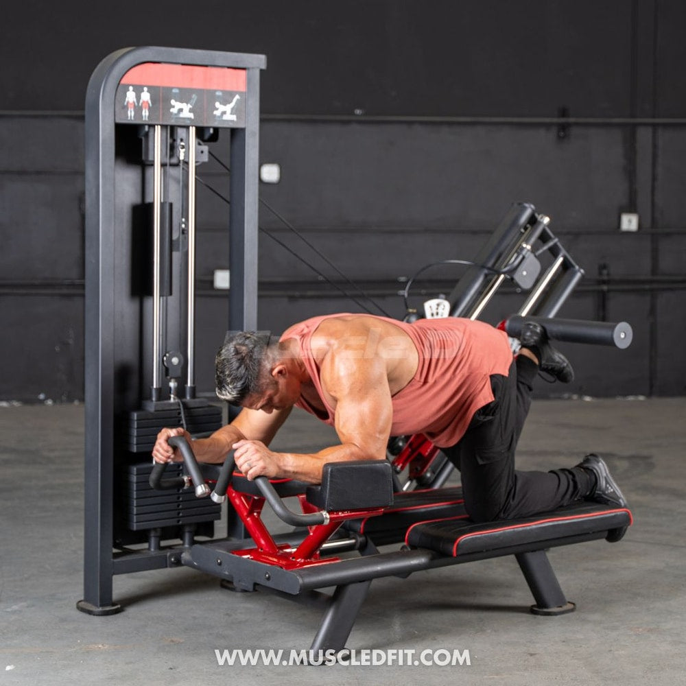Muscle D Fitness Classic V2 Selectorized Glute Kick | 200 lb Stack, 3-Angle Arm, 11-Gauge Steel