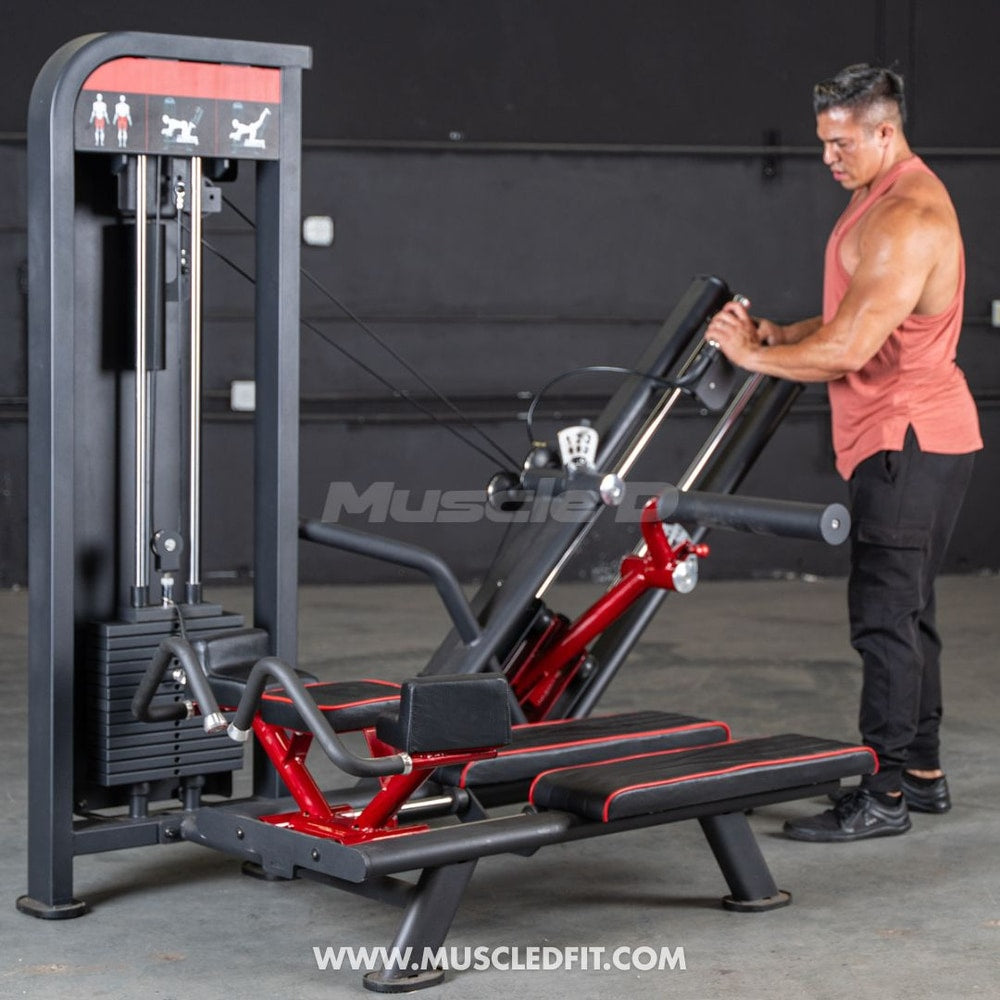 Muscle D Fitness Classic V2 Selectorized Glute Kick | 200 lb Stack, 3-Angle Arm, 11-Gauge Steel
