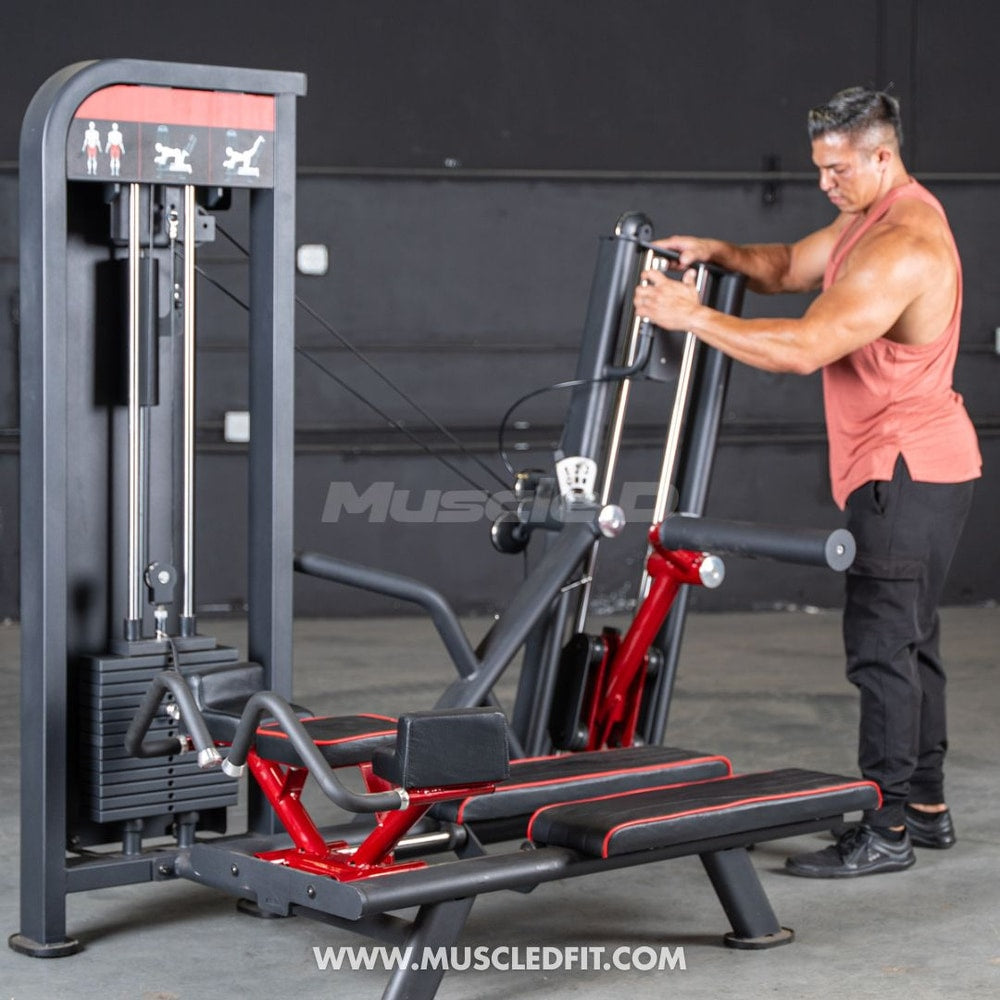 Muscle D Fitness Classic V2 Selectorized Glute Kick | 200 lb Stack, 3-Angle Arm, 11-Gauge Steel