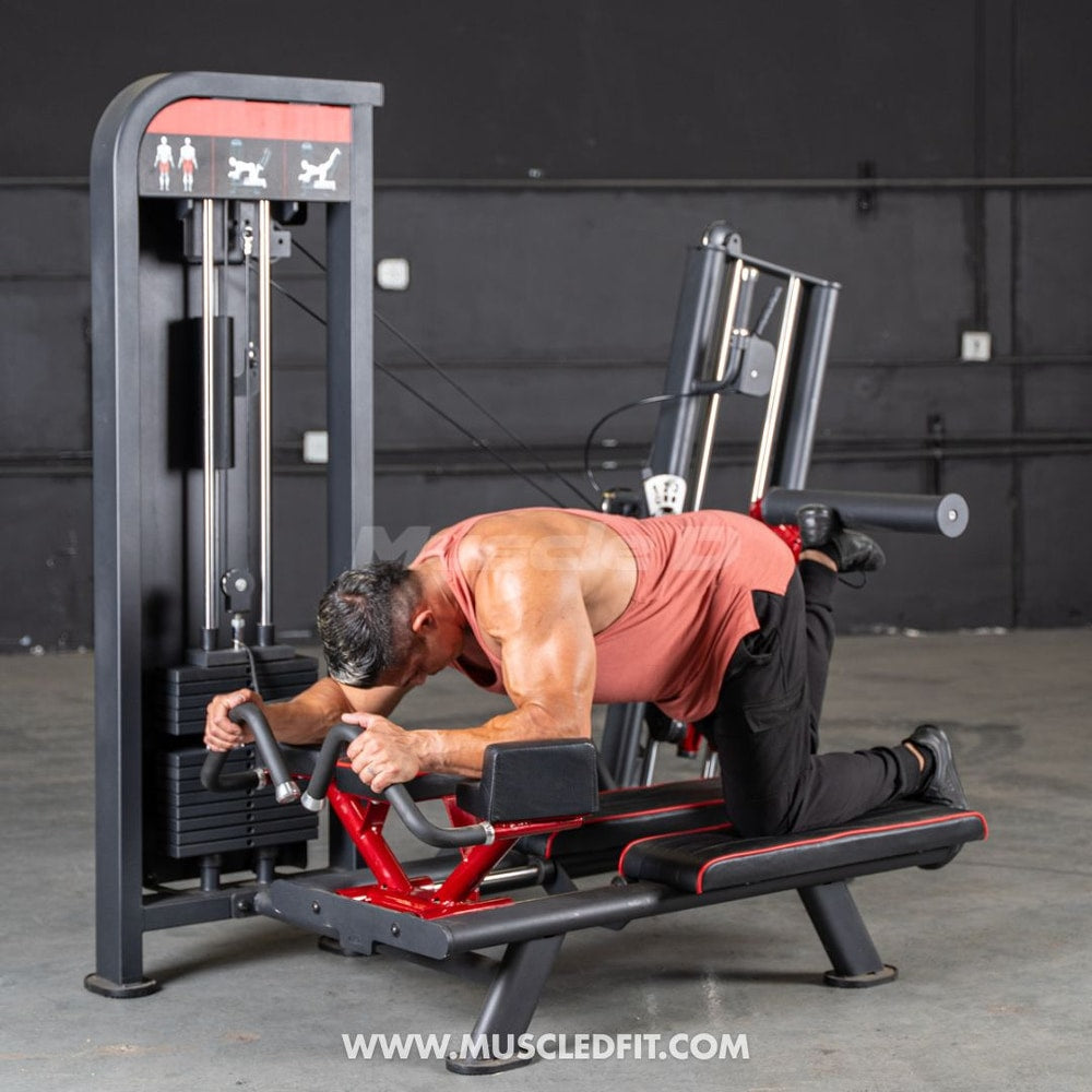 Muscle D Fitness Classic V2 Selectorized Glute Kick | 200 lb Stack, 3-Angle Arm, 11-Gauge Steel