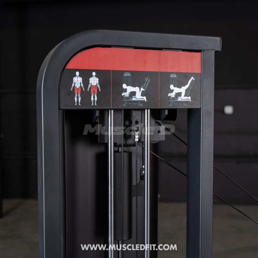 Muscle D Fitness Classic V2 Selectorized Glute Kick | 200 lb Stack, 3-Angle Arm, 11-Gauge Steel