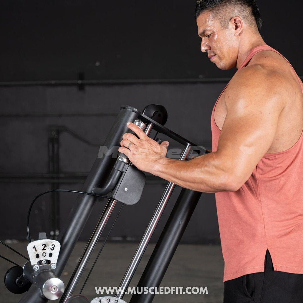 Muscle D Fitness Classic V2 Selectorized Glute Kick | 200 lb Stack, 3-Angle Arm, 11-Gauge Steel