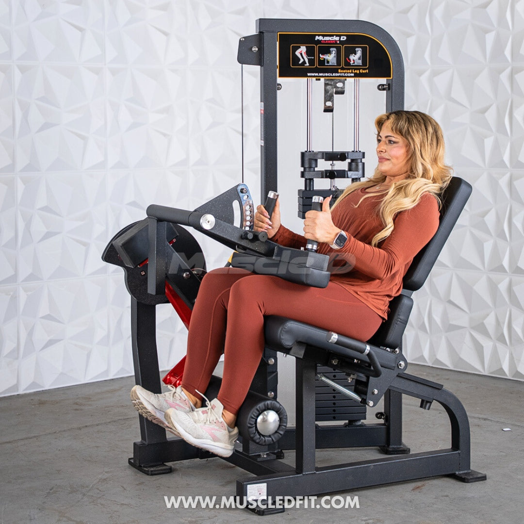 Classic V2 Selectorized Seated Leg Curl Machine – Muscle D Fitness