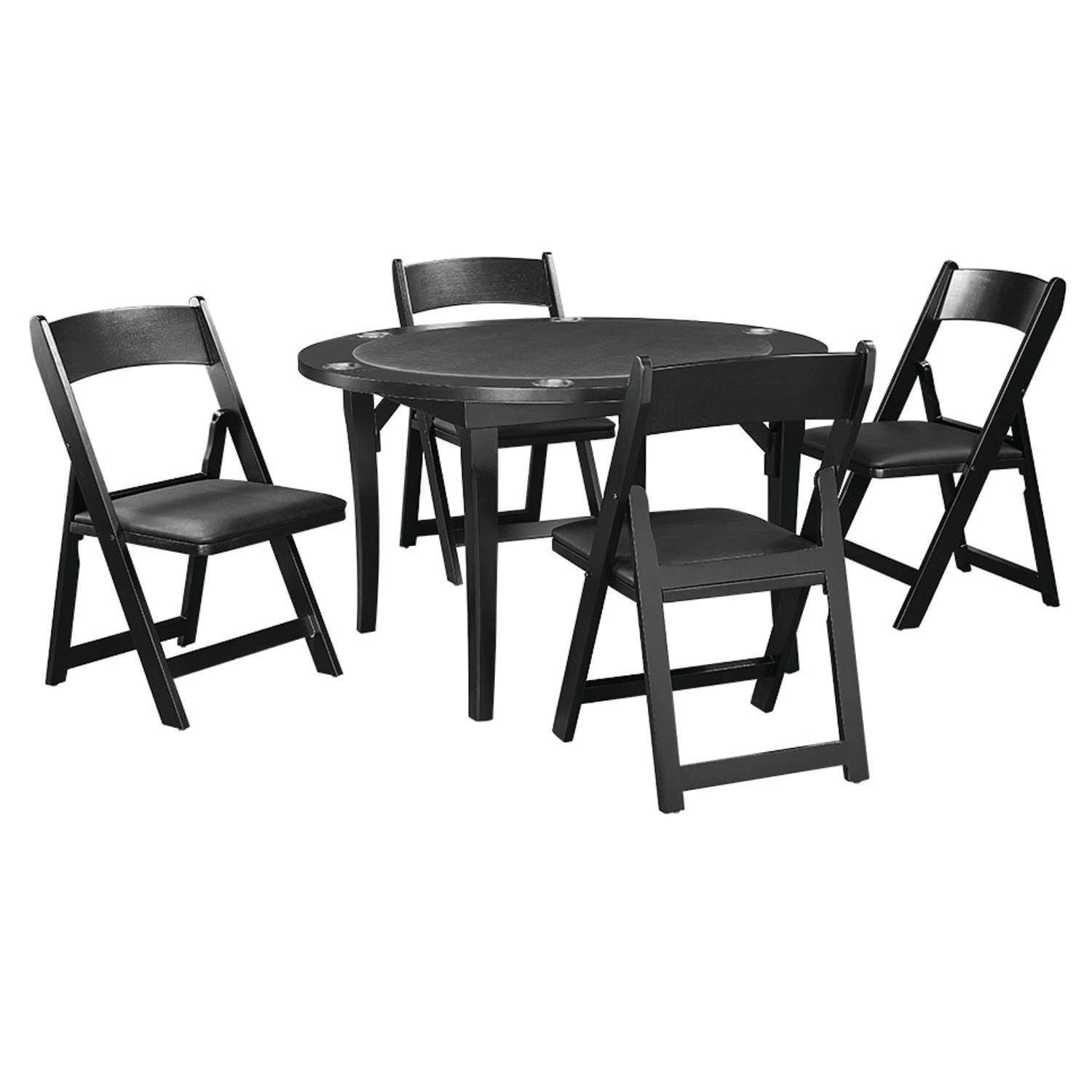 RAM Game Room 48" FOLDING GAME TABLE x 4  Folding Game Chairs