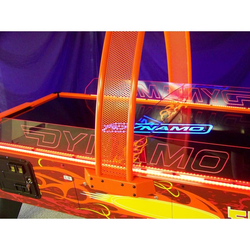Dynamo Fire Storm Home Air Hockey Table | Interactive LED Lighting, Overhead Electronic Scoring