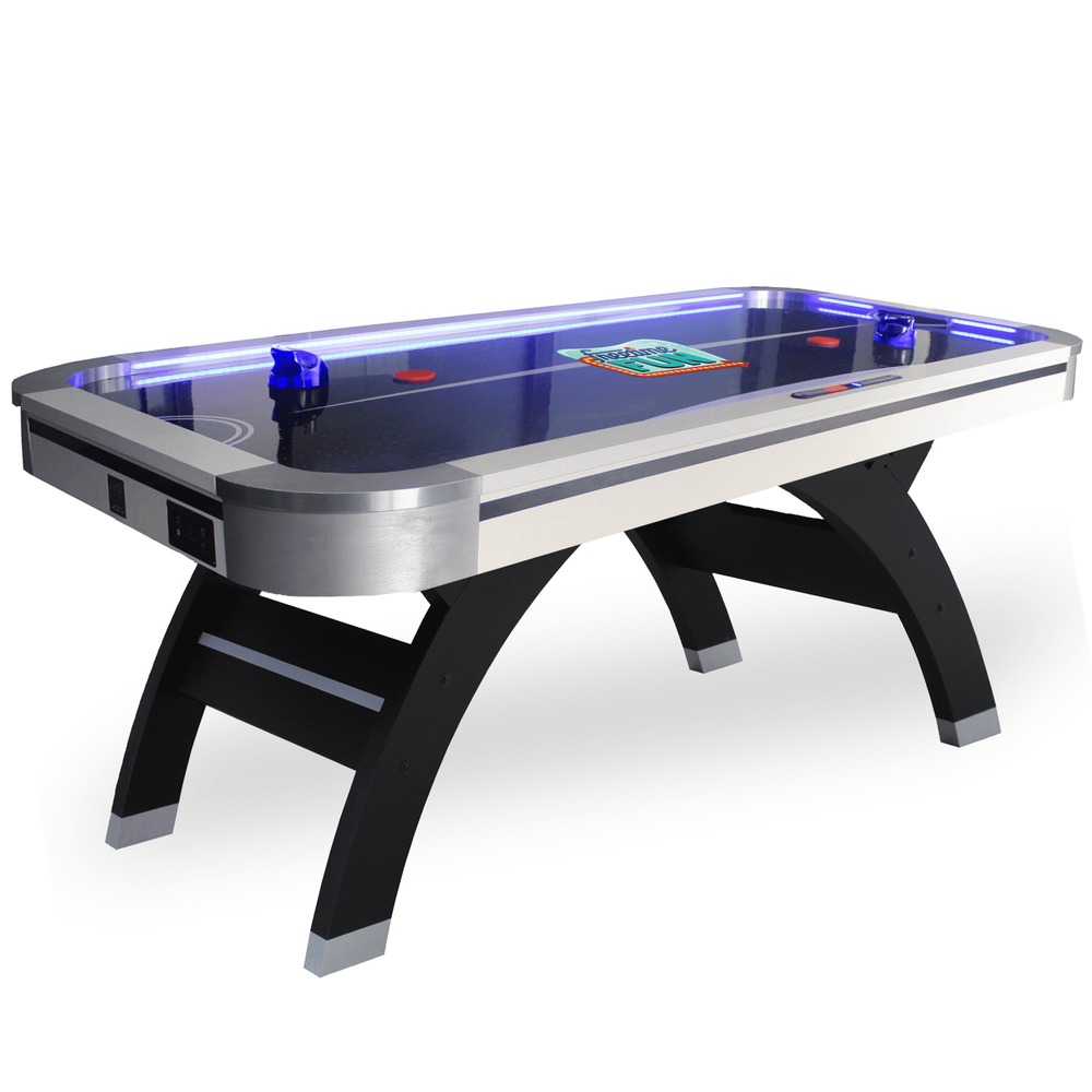 Air Hockey Table 7 Ft Game Table for Adults Light up - Full Size Arcade Air Powered Indoor LED Hockey Table for Game Room W/ Modern Design, Pucks, Paddles - SKU RA1000