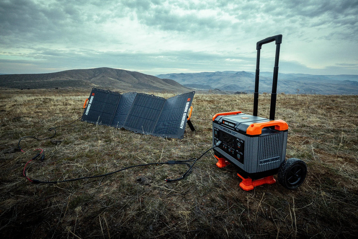 Dark Energy Recon 2000 Portable Power Station | 2016Wh, 2400W Pure Sine Inverter, Rugged Wheeled Case