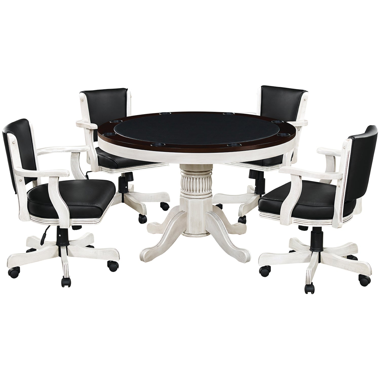 RAM Game Room 48" 2 IN 1 GAME TABLE x 4 DINING/GAME CHAIRS