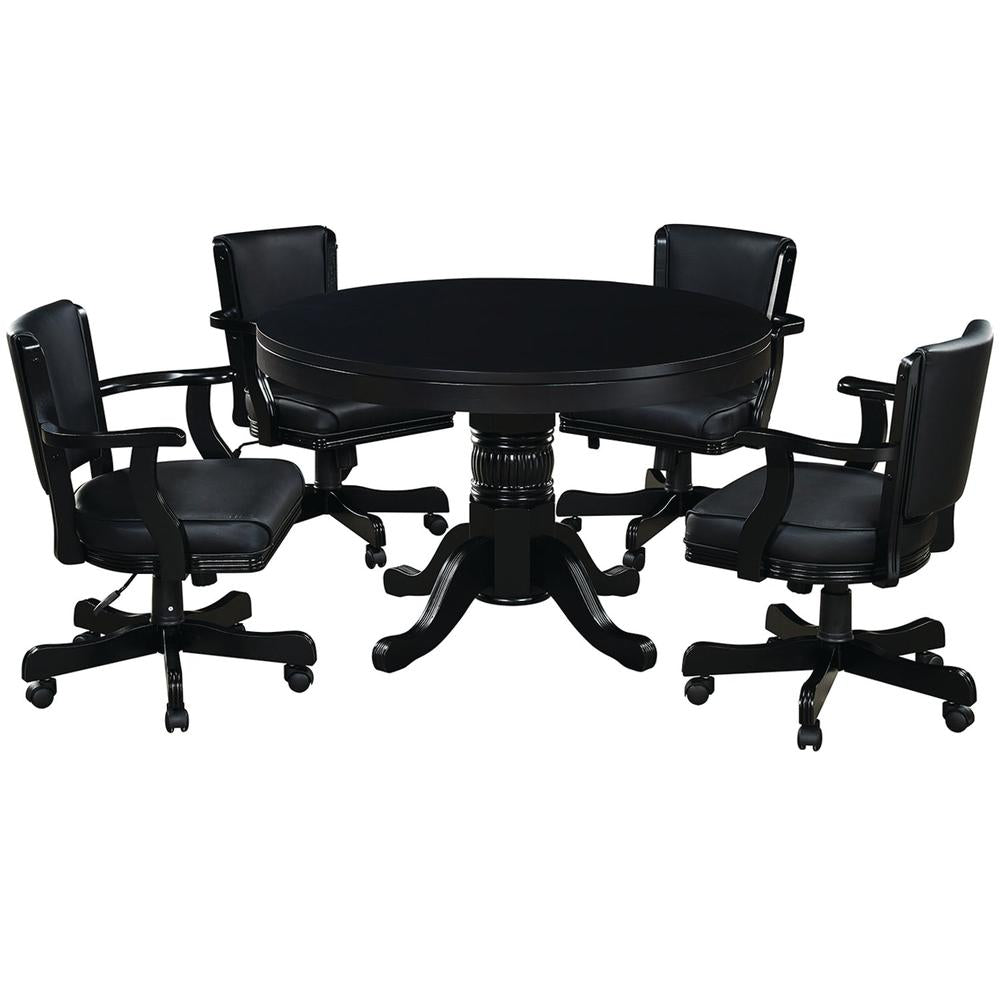 RAM Game Room 48" 2 IN 1 GAME TABLE x 4 SWIVEL GAME CHAIRS