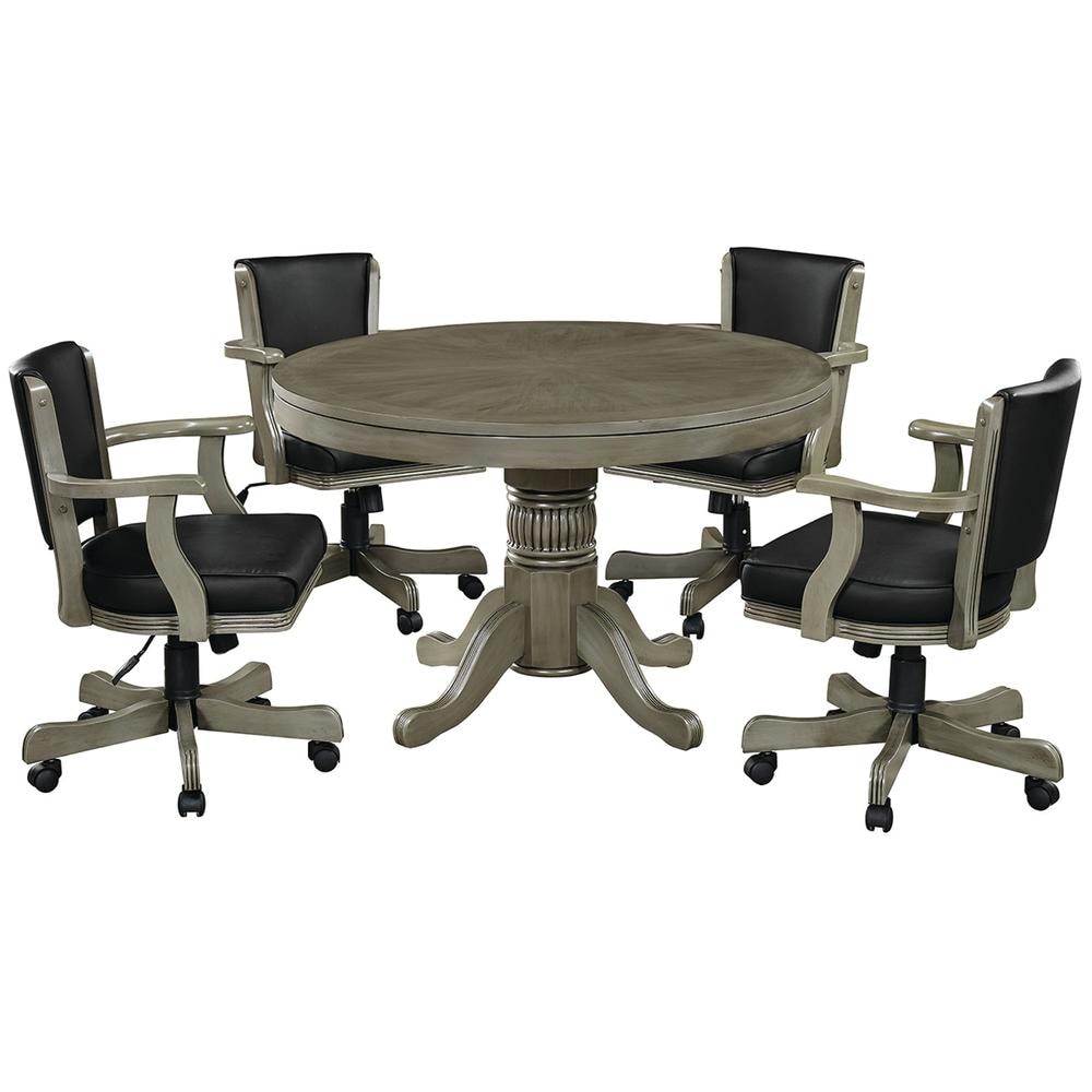 RAM Game Room 48" 2 IN 1 GAME TABLE x 4 SWIVEL GAME CHAIRS