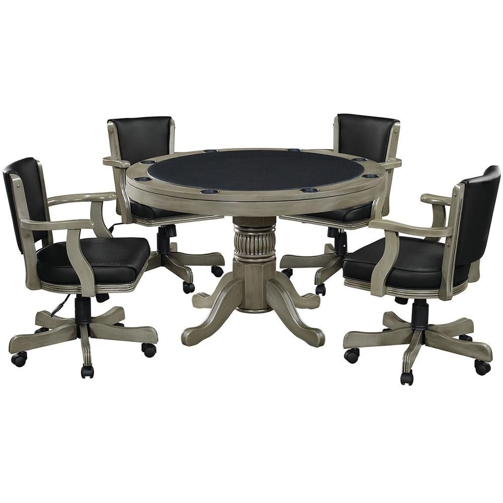 RAM Game Room 48" 2 IN 1 GAME TABLE x 4 SWIVEL GAME CHAIRS