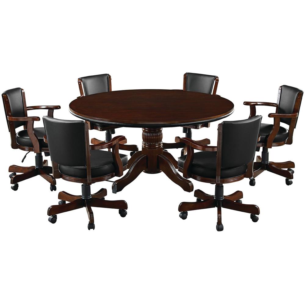RAM Game Room 60" 2 IN 1 GAME TABLE x 6 SWIVEL GAME CHAIRS