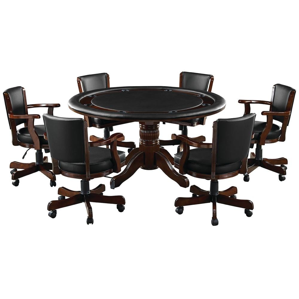 RAM Game Room 60" 2 IN 1 GAME TABLE x 6 SWIVEL GAME CHAIRS
