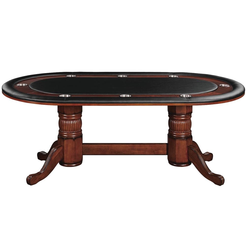 RAM Game Room 84" TEXAS HOLD'EM GAME TABLE x 8 SWIVEL CHAIRS (Comes With Dining Top)