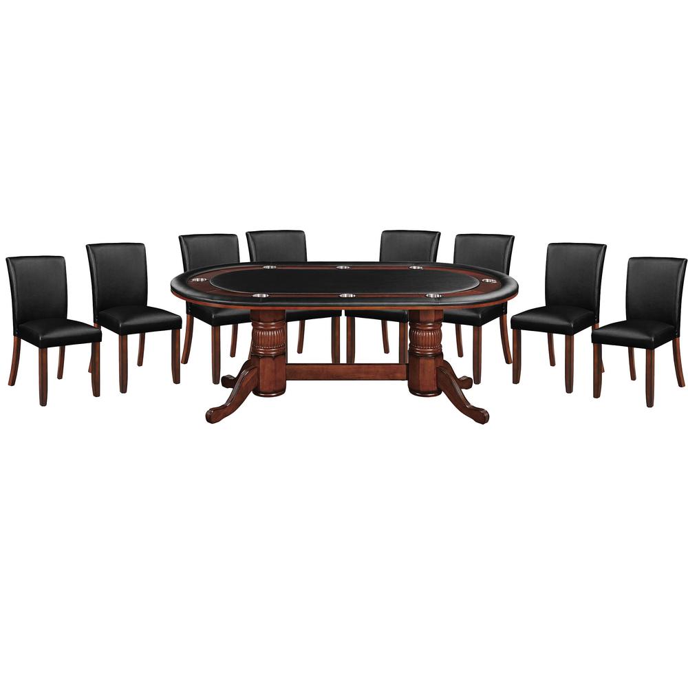 RAM Game Room 84" TEXAS HOLD'EM GAME TABLE x 8 DINING/GAME CHAIRS (Comes With Dining Top)