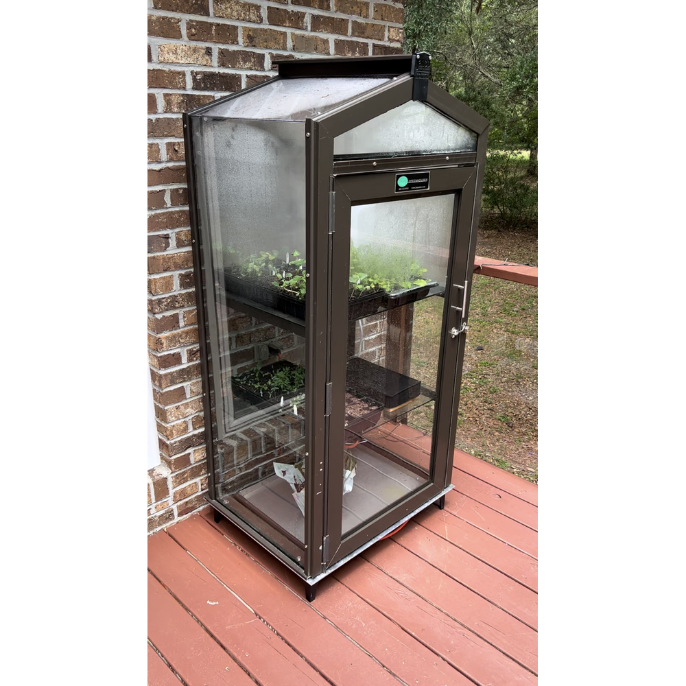 Janco Garden Curio Indoor/Outdoor Mini Greenhouse Cabinet | Aluminum Frame, Glass or Lexan, Lifetime Warranty