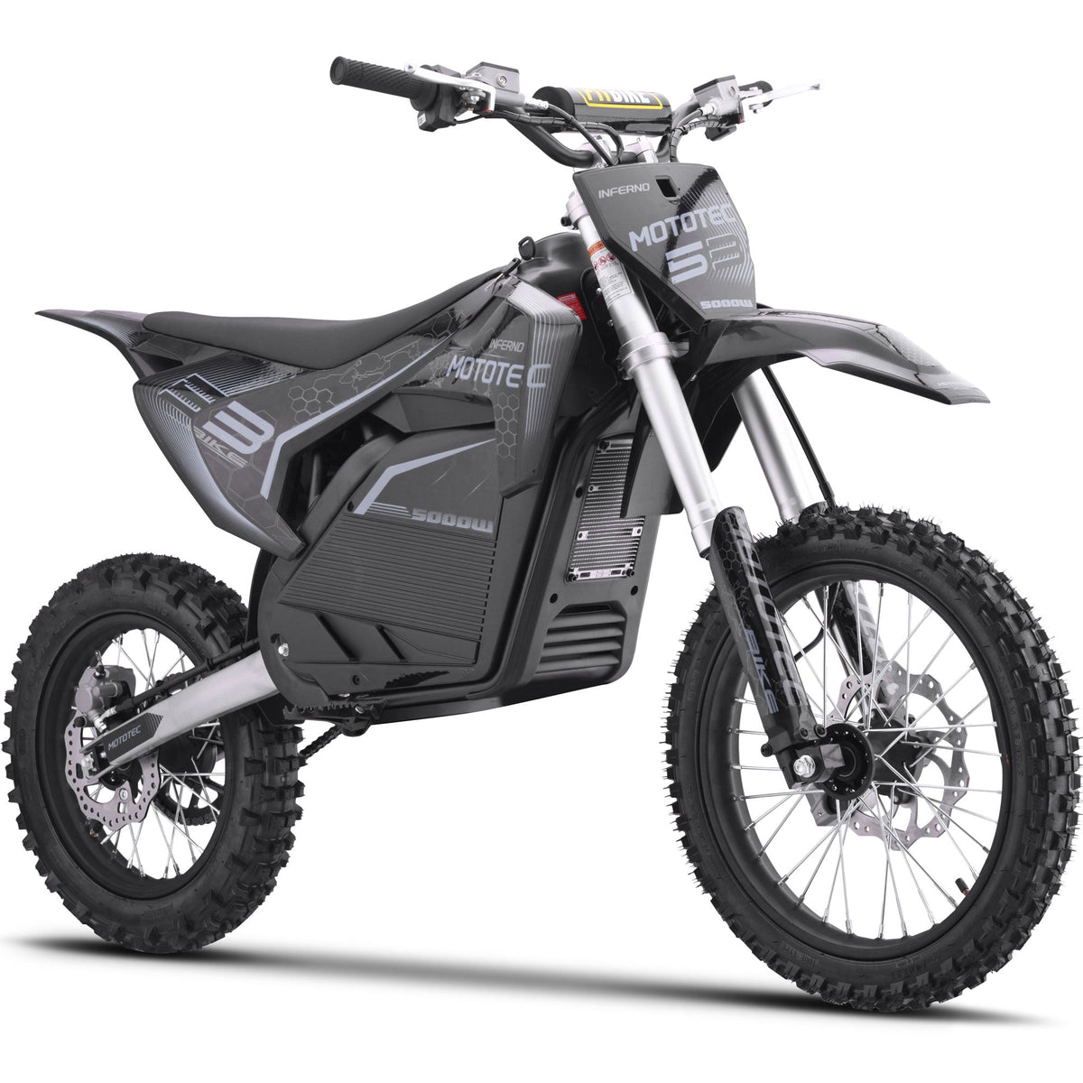 Full Battery 72V 5000W Electric Dirt Bike | 50 MPH, 40-Mile Range, Hydraulic Suspension & Brakes
