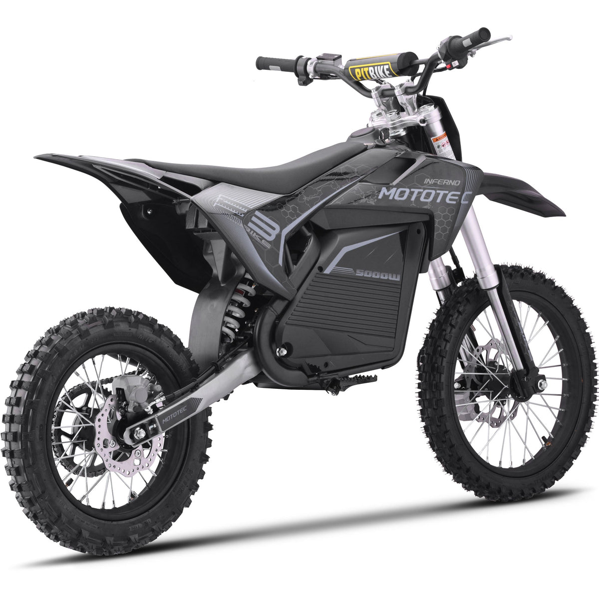 Full Battery 72V 5000W Electric Dirt Bike | 50 MPH, 40-Mile Range, Hydraulic Suspension & Brakes