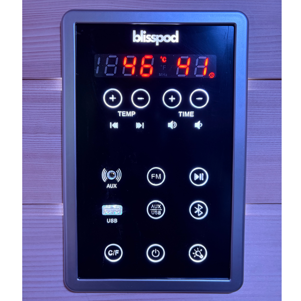 Blisspod Malmo 1-2 Person Infrared Sauna | Red Light Therapy, Low EMF Carbon Heaters, Chromotherapy