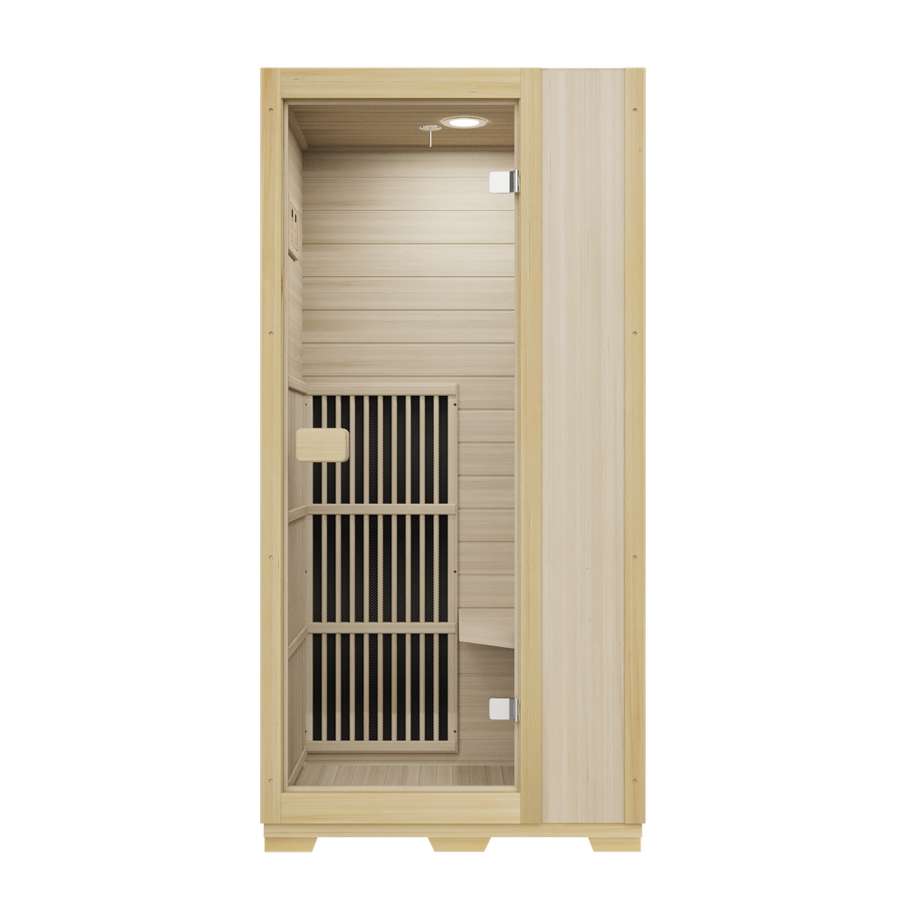 Blisspod Vienna 1-Person Far Infrared Sauna | Low EMF Carbon Heaters, Canadian Hemlock, 4 Colors