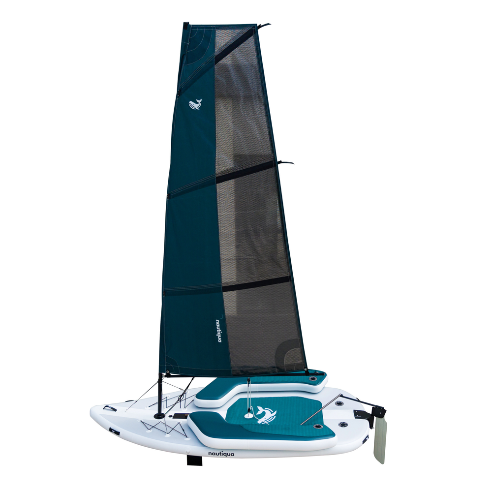 Nautiqua Starsail Inflatable Sailing Dinghy | 2-Person, Drop-Stitch, 440 lb Payload, Tool-Free Setup