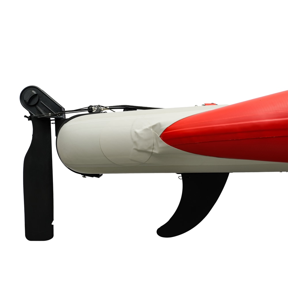 Nautiqua Aruba Inflatable Fishing Pedal Kayak, Red | Drop-Stitch, Pedal Drive, 330 lb Capacity