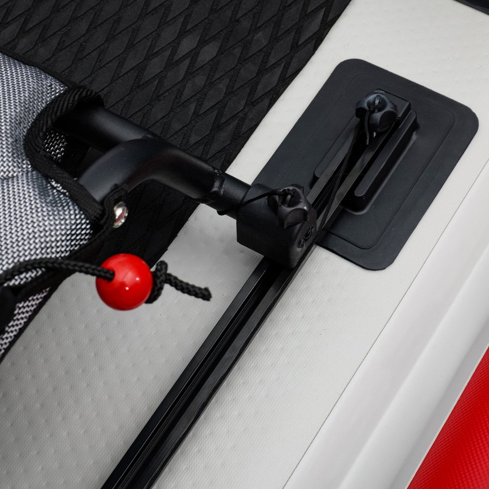 Nautiqua Aruba Inflatable Fishing Pedal Kayak, Red | Drop-Stitch, Pedal Drive, 330 lb Capacity