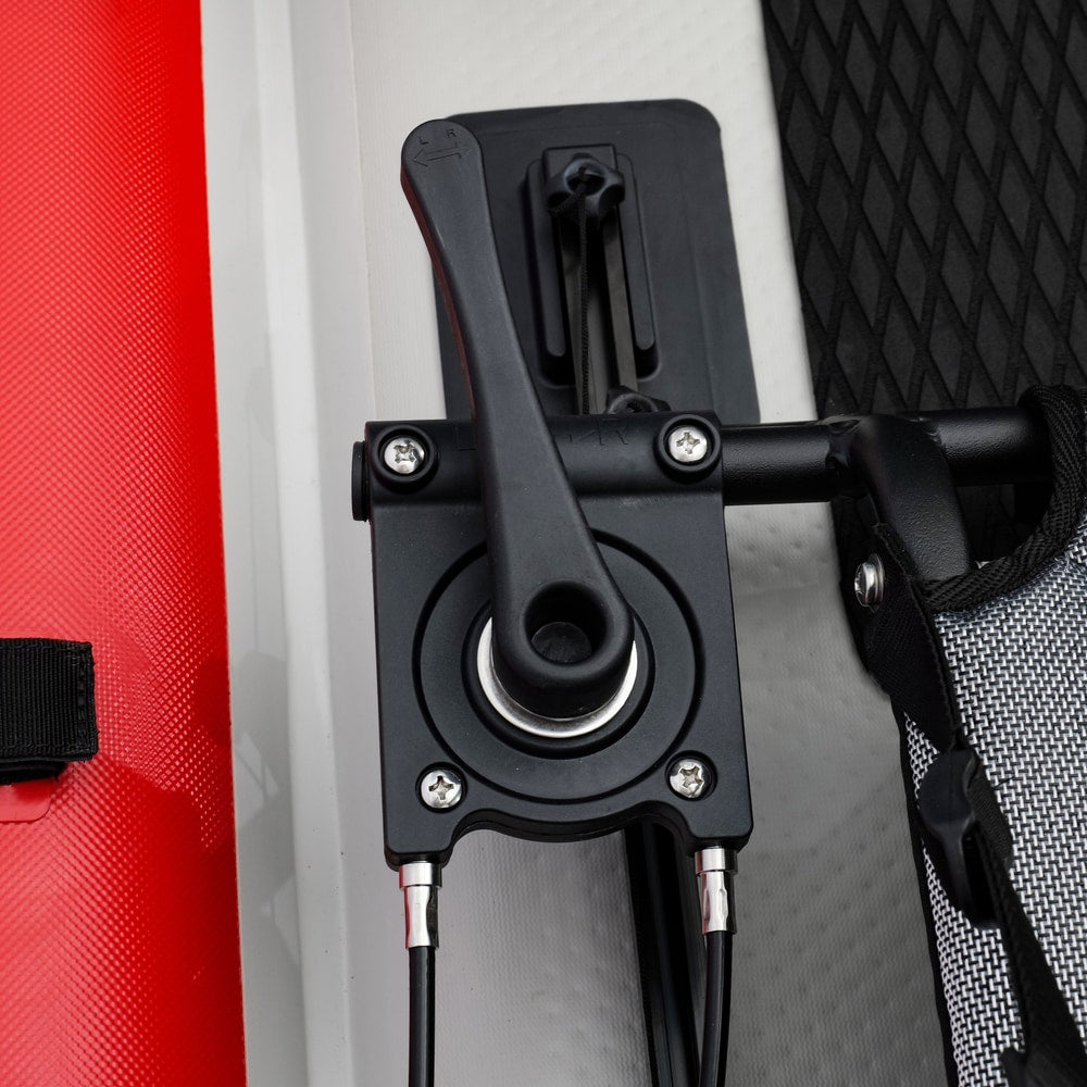 Nautiqua Aruba Inflatable Fishing Pedal Kayak, Red | Drop-Stitch, Pedal Drive, 330 lb Capacity