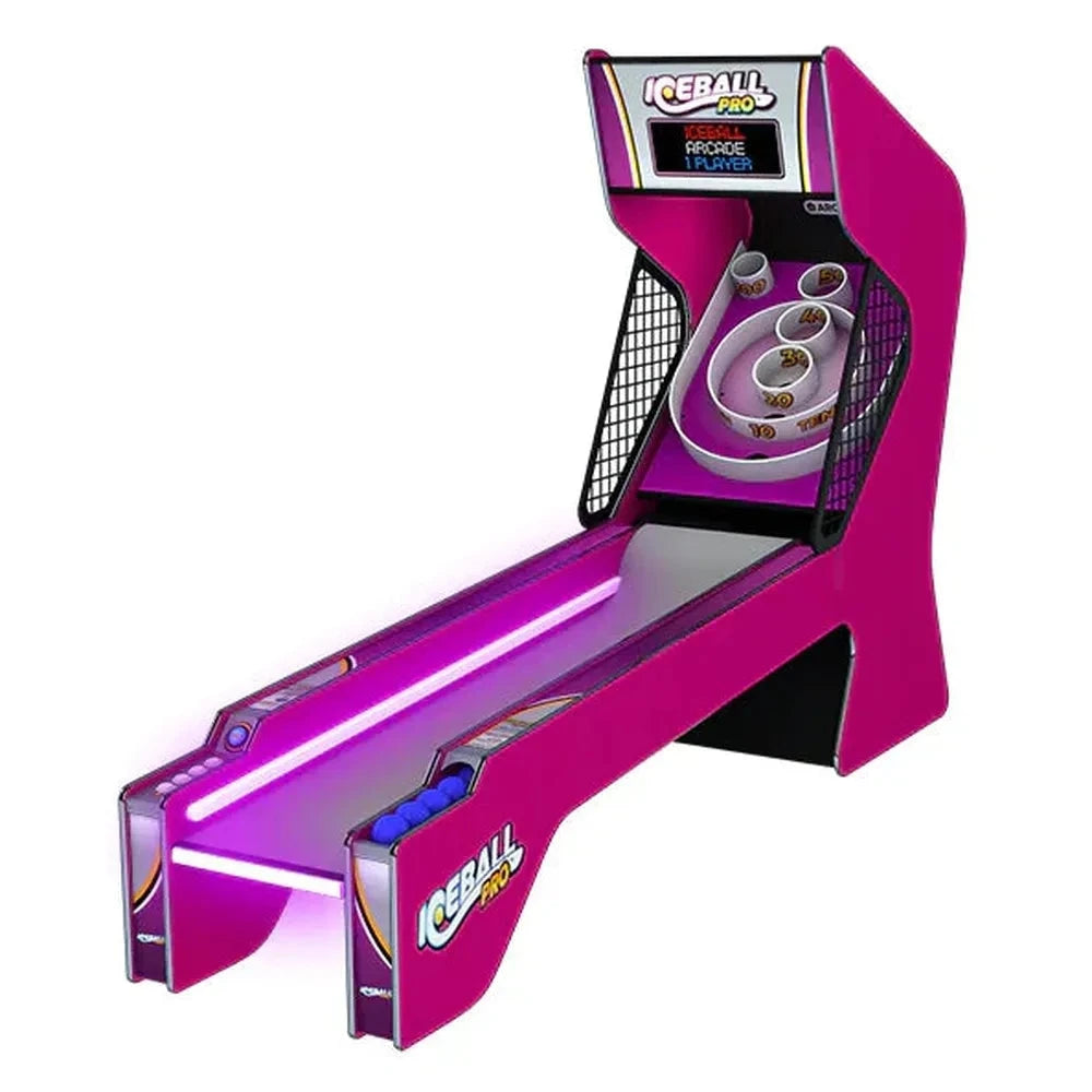 ICE Ice Ball Pro Alley Roller Arcade Game | Skee-Ball Style, RGB LED Lighting, 27 Color Combinations