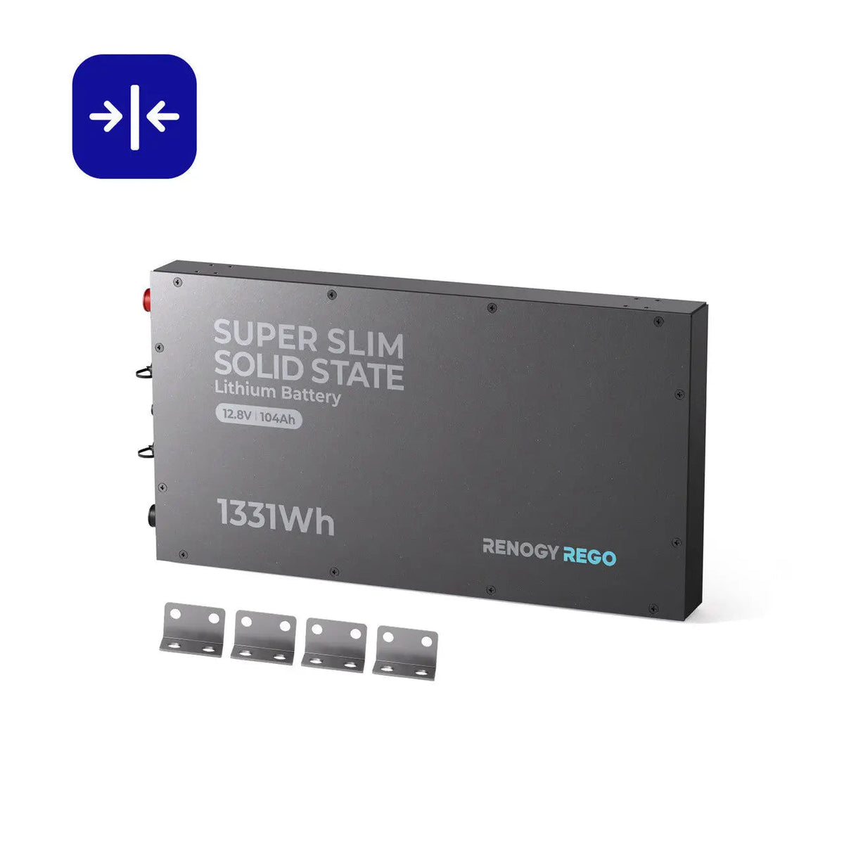 Renogy REGO 12V 104Ah Super Slim LiFePO4 Battery - view 1