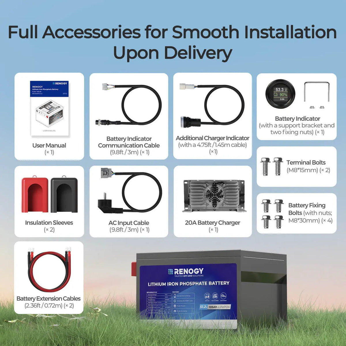 Renogy 48V 105Ah Golf Cart Lithium Battery - view 6