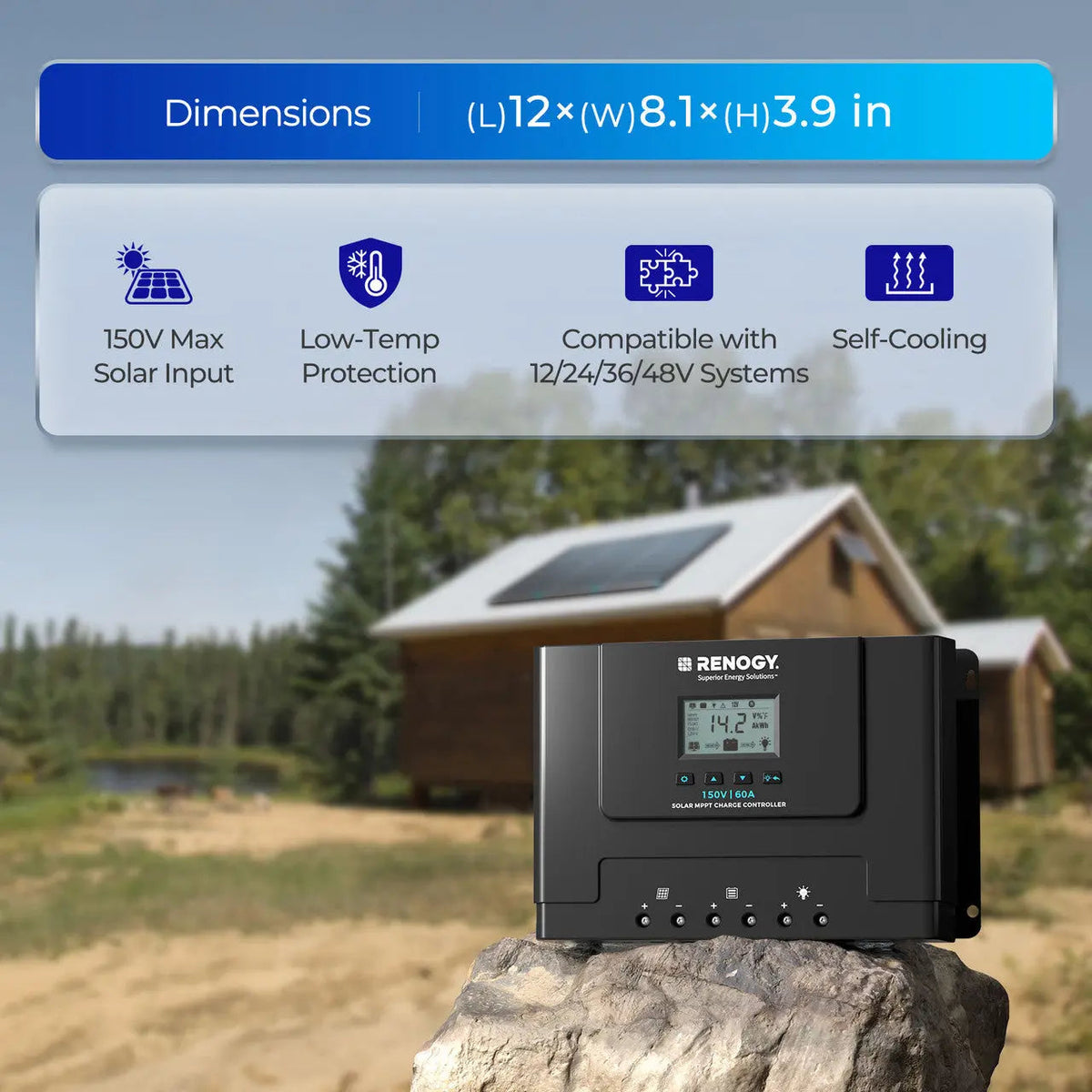 Renogy Rover Lite 60A MPPT Solar Charge Controller - view 2